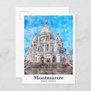 Montmartre Paris Frankreich Reisen Postkarte