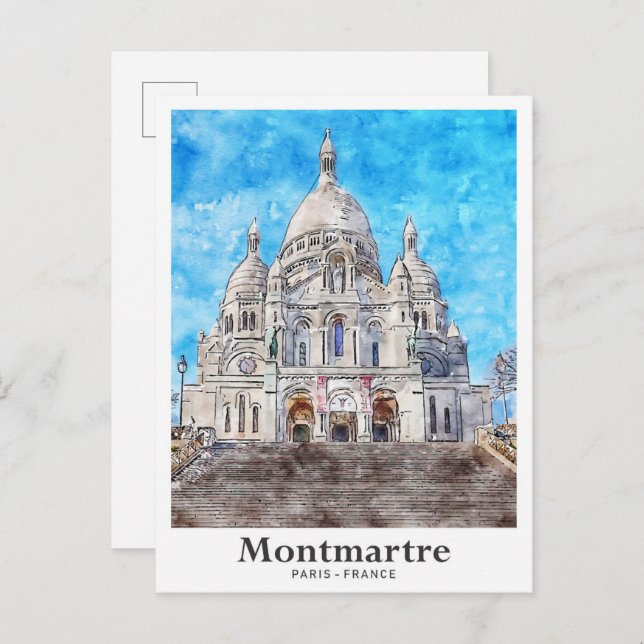 Montmartre Paris Frankreich Reisen Postkarte (Vorne/Hinten)