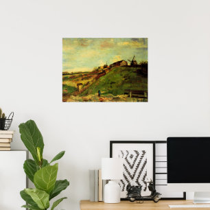 Montmartre: Steinbruch, die Mills von Vincent van  Poster