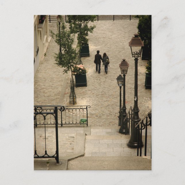 Montmartre Steps Postkarte (Vorderseite)
