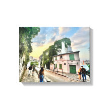 Montmartre Sunset Canvas Print
