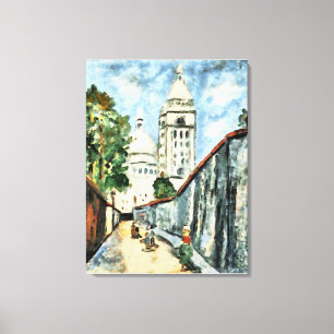 Montmartre und das Heilige Herz im Licht Leinwanddruck