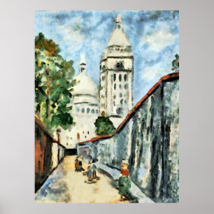 Montmartre und das Heilige Herz im Licht Poster