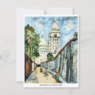 Montmartre und das Heilige Herz im Licht Postkarte