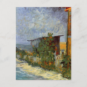 Montmartre Weg mit Sonnenblumen Van Gogh Postkarte