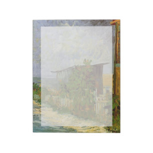 Montmartre-Weg mit Sonnenblumen von Van Gogh. Notizblock