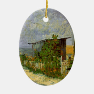 Montmartre Weg und Sonnenblumen von Vincent van Go Keramik Ornament