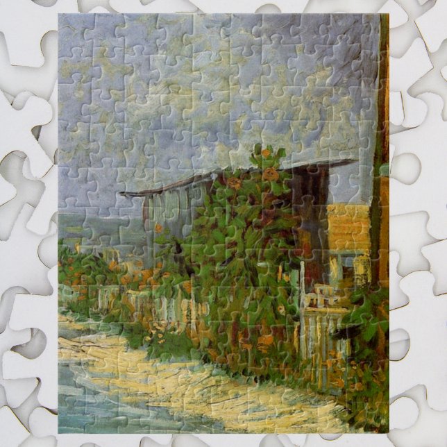 Montmartre Weg und Sonnenblumen von Vincent van Go Puzzle (Von Creator hochgeladen)