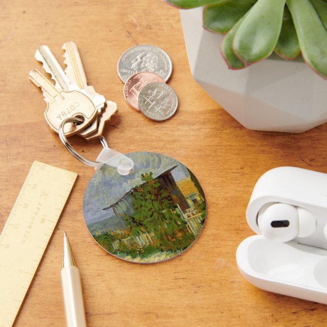 Montmartre Weg und Sonnenblumen von Vincent van Go Schlüsselanhänger (Schreibtisch)