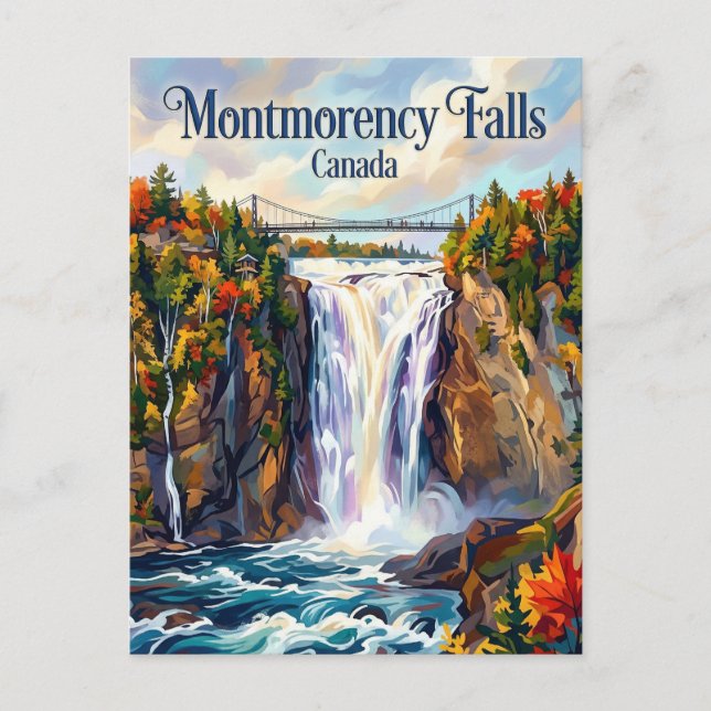 Montmorency-Fälle Kanada Postkarte (Vorderseite)