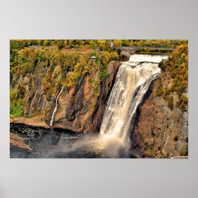 Montmorency Falls Canada stilisiert Poster (Vorne)