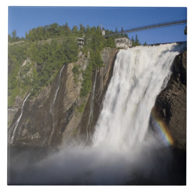 Montmorency Falls in der Nähe von Quebec City. Fliese (Vorderseite)