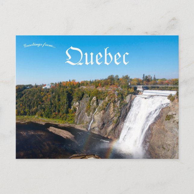 Montmorency Falls Quebec Canada Postkarte (Vorderseite)