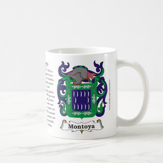 Montoya Familien-Wappen Tasse (Rechts)