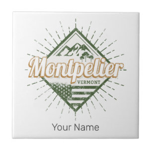 Montpelier Vermont City United Staaten Vintag USA Fliese