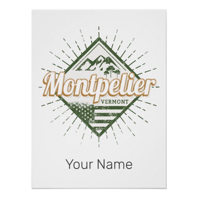 Montpelier Vermont City United Staaten Vintag USA Poster (Vorderseite)