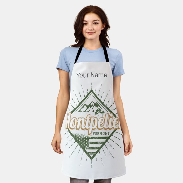 Montpelier Vermont City United Staaten Vintag USA Schürze (Getragen)