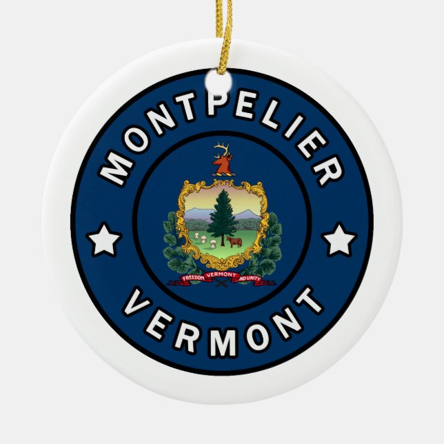 Montpelier Vermont Keramik Ornament (Vorne)
