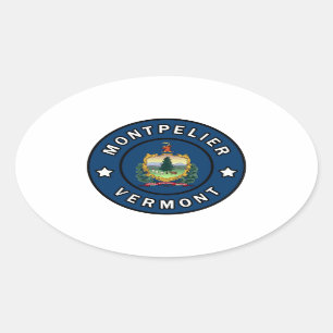 Montpelier Vermont Ovaler Aufkleber