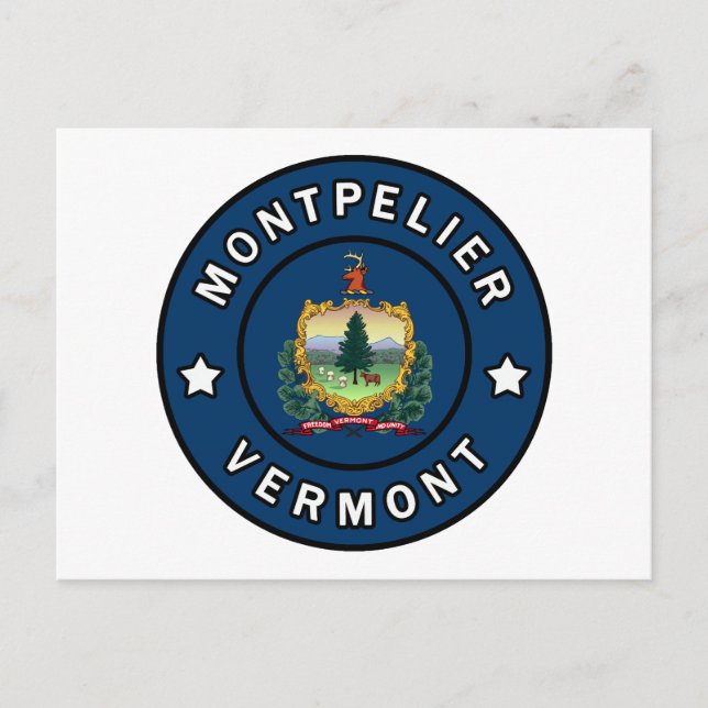 Montpelier Vermont Postkarte (Vorderseite)