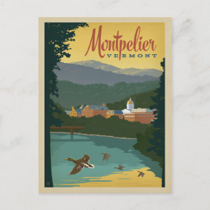 Montpelier, VT Postkarte