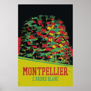 Montpellier Architecture Illusion Frankreich Poster