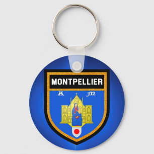 Montpellier-Flagge Schlüsselanhänger