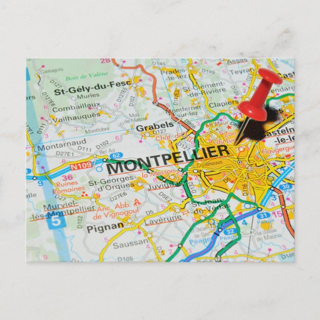 Montpellier, Frankreich Postkarte (Vorderseite)