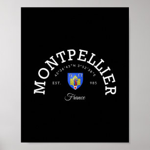 Montpellier Frankreich Urlaub Frankreich Souvenir Poster