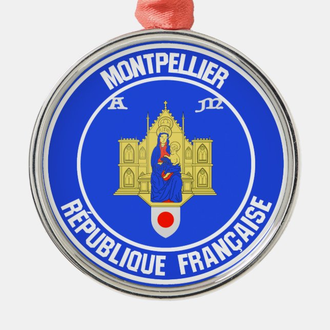 Montpellier RundEmblem Ornament Aus Metall (Vorne)