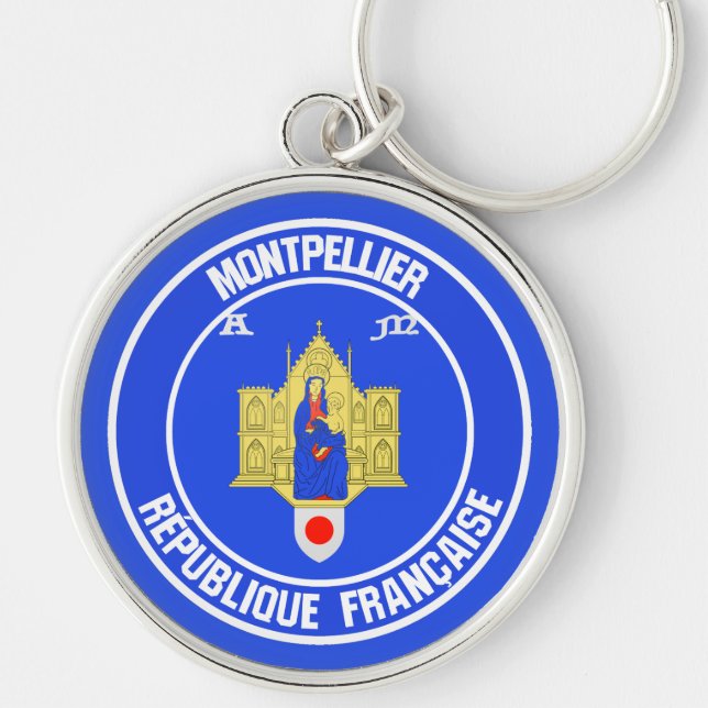 Montpellier RundEmblem Schlüsselanhänger (Vorne)