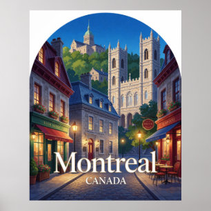 Montreal Alt-Québec-Architektur Reise  Poster