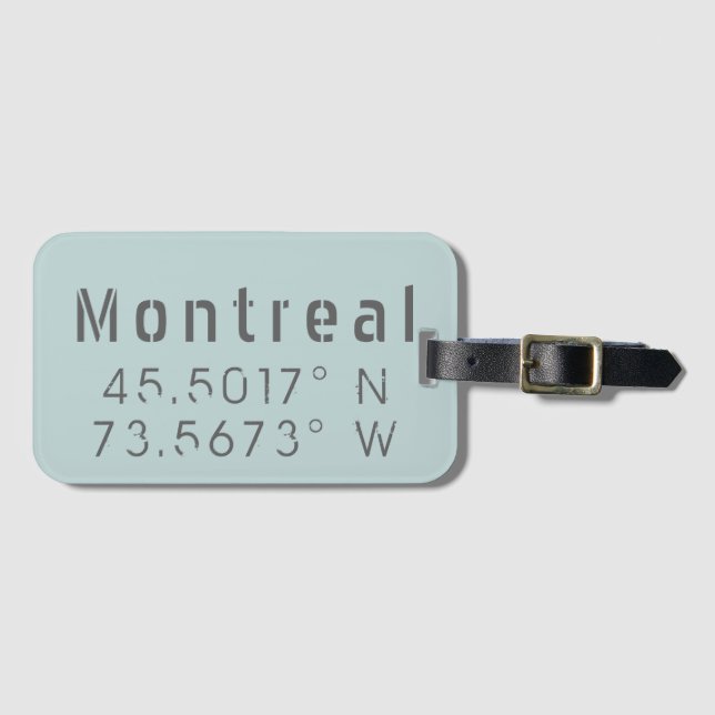 Montreal Breitengrad Gepäckanhänger (Vorderseite (Horizontal))