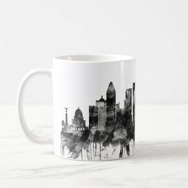 Montreal Canada Skyline BW Kaffeetasse (Links)