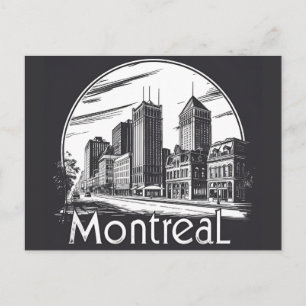 Montreal Canada Vintag Skyline Postkarte