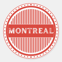 Montreal City Pride Emblem – Canadian Identity Runder Aufkleber