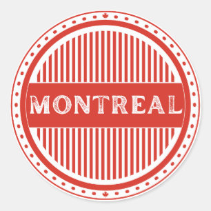 Montreal City Pride Emblem – Kanadische Identität Runder Aufkleber