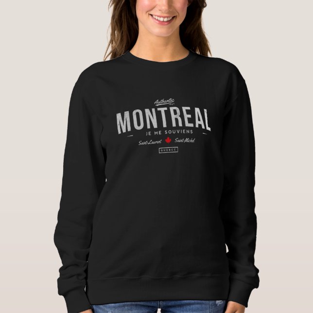 Montreal Classic Vintag Retro Canada Maple Leaf Sweatshirt (Vorderseite)