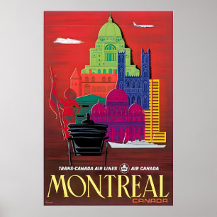Montreal Druck Kanada Kunst TCA Reiseplakat Poster