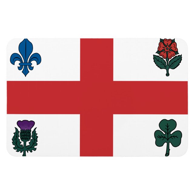 MONTREAL-Flag Magnet (Horizontal)