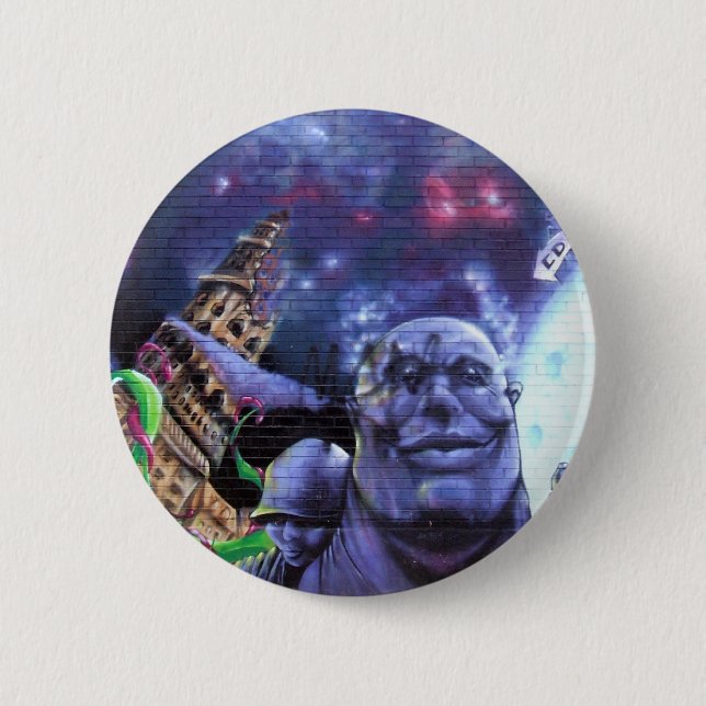 Montreal-Graffiti-Rucksack-Knopf Button (Vorderseite)