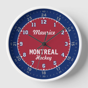 Montreal Hockey 24 Stunden Wall Clock Uhr