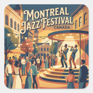 Montreal Jazz Festival Kanada Quadratischer Aufkleber