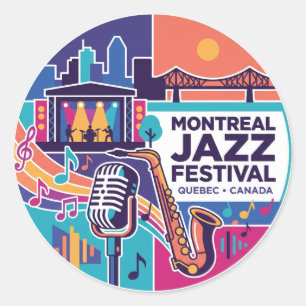 Montreal Jazz Festival Kanada Runder Aufkleber