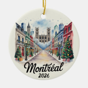 Montreal Kanada 2026 Weihnachtsbaumanhänger Reise- Keramik Ornament