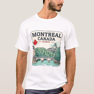 Montreal Kanada Einfache Stadt-Silhouette T-Shirt