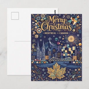 Montreal, Kanada, Frohe Weihnachten Postkarte