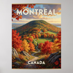 Montreal Kanada Herbst-Ahorn-Szene Poster
