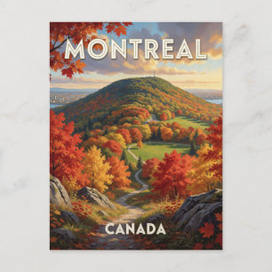 Montreal Kanada Herbst-Ahorn-Szene Postkarte