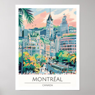 Montreal Kanada Kunst Illustration Reise Poster